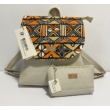 Cserélhető fedél bézs hátizsákhoz narancssárga bogolán mintás afrikai anyagból