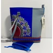 Kék dashiki mintás kézitáska dupla cserélhető pánttal