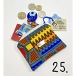 Kis méretű kártyatartó-pénztárca afrikai anyagból