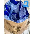 Kávé,-és kakaóbab zsákjából készült nagy méretű bevásárló táska, shopper