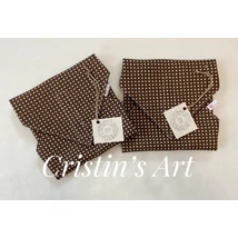 Sötétbarna pöttyös szendvics csomagoló textil szalvéta