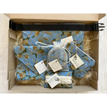 Vintage kék rózsás Zero Waste ajándékcsomag 2.