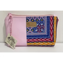 Dashiki mintás neszeszer rózsaszín vegán bőrrel