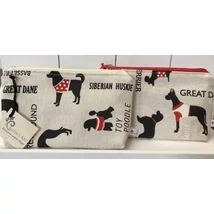 Fekete/piros kutyás közepes neszeszer