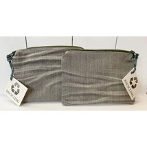 Csillogó ezüst szállal átszőtt szürke, gyűrt farmer neszi, bármitartó Csillogó ezüst szállal átszőtt szürke, gyűrt farmer neszi, bármitartó