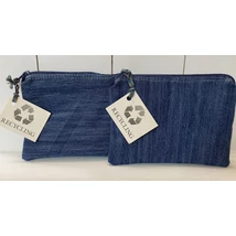 Középkék csíkos farmer neszi, bármitartó