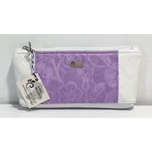 Lila afrikai neszeszer fehér műbőrrel