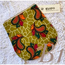 Cserélhető fedél bézs hátitáskához olajzöld mintás afrikai anyagból