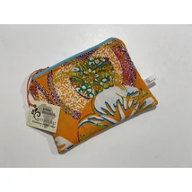 Kis méretű neszeszer narancssárga mintás afrikai vászonból