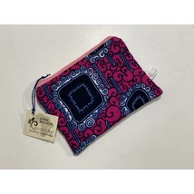 Kis méretű  pink mintás neszeszer afrikai vászonból