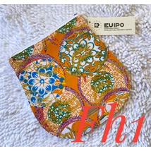 Cserélhető fedél fehér hátitáskához narancssárga virág mintás afrikai anyagból