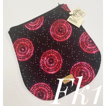 Cserélhető fedél fekete hátitáskához pink-fekete mintás afrikai anyagból