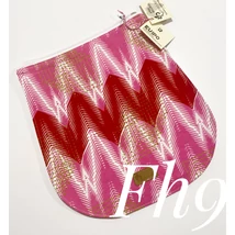 Cserélhető fedél fehér hátitáskához pink-rózsaszín cakkos afrikai anyagból