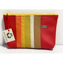 Piros csíkos maradékmentes textilbőr neszeszer Piros csíkos maradékmentes textilbőr neszeszer