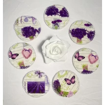 Levendula mintás 7 darabos mosható arctisztító korong szett tüll tasakban Levendula mintás 7 darabos mosható arctisztító korong szett tüll tasakban