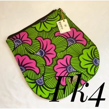 Cserélhető fedél fekete hátitáskához pink-zöld fleur de mariage mintás afrikai anyagból