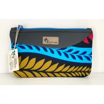 Afrika hullámai-közepes méretű neszeszer fekete textilbőrrel