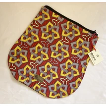 Cserélhető fedél fekete hátitáskához piros afrikai mintás anyagból