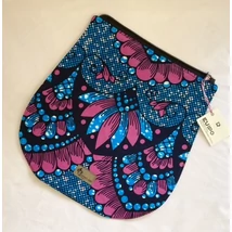 Cserélhető fedél fekete hátitáskához pink-türkiz mintás afrikai anyagból Cserélhető fedél fekete hátitáskához pink-türkiz mintás afrikai anyagból