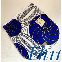 Cserélhető fedél fehér hátitáskához sötétkék mandala mintás afrikai anyagból