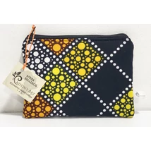 Kis méretű neszeszer fekete-narancs mintás afrikai vászonból