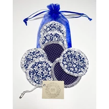 Sötétkék virág mintás vegyes csomag arctisztító korong