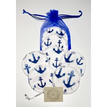 Nagy horgony mintás mosható arctisztító korong csomag