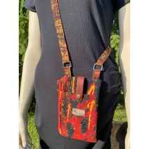 Afrikai lávafolyam-telefontartó-pénztárca fesztiváltáska