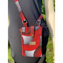 Vöröslő Afrika-telefontartó-pénztárca fesztiváltáska