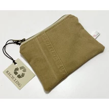 Kis méretű neszi-bármitartó bézs újrahasznosított farmerből