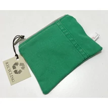 Kis méretű neszi-bármitartó almazöld újrahasznosított farmerből