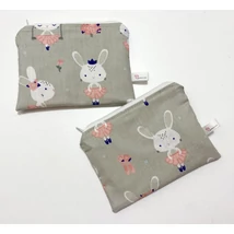 Mini neszi-bármitartó, nyuszi balerina, vízlepergető béléssel