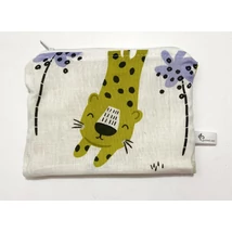 Bébi leopárd mintás mini neszi-bármitartó, vízlepergető béléssel