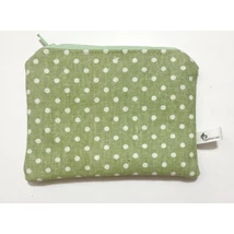 Zöld pöttyös mini neszi-bármitartó 