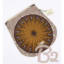 Barna nagy virág-mandala mintás fedél, bézs cserélhető fedelű hátitáskához