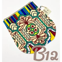 Csillogó afrikai mintás fedél bézs cserélhető fedelű hátitáskához