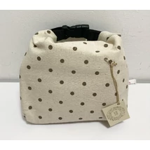 Barna pöttyös rusztikus roll up uzsonnás táska