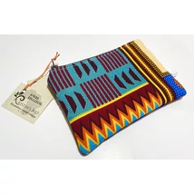 Élénk adinkra mintás kis méretű afrikai neszeszer