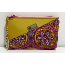 Pink-sárga mintás közepes méretű neszeszer