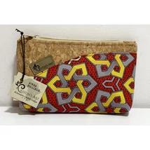 Piros mintás közepes méretű neszeszer parafával