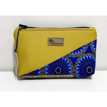 Csillogó égbolt- kék csillogós afrikai mintás közepes méretű neszeszer Csillogó égbolt- kék csillogós afrikai mintás közepes méretű neszeszer