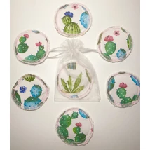 Sivatagi kaktuszok-7 darabos mosható arctisztító korong tüll tasakban