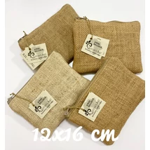 Kávé,- és kakaóbab zsákjából készült kis méretű neszeszer