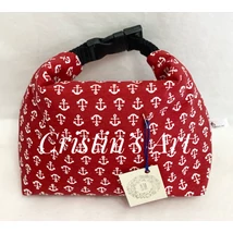 Piros horgonyos roll up uzsonnás táska