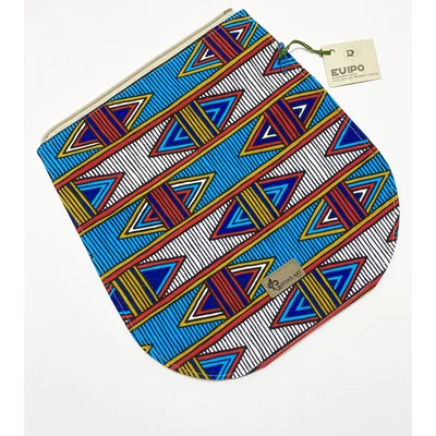 Türkiz kente mintás fedél bézs cserélhető fedelű hátitáskához Türkiz kente mintás fedél bézs cserélhető fedelű hátitáskához