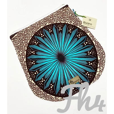 Türkiz mandalás-virág mintás fedél fehér cserélhető fedelű hátitáskához Türkiz mandalás-virág mintás fedél fehér cserélhető fedelű hátitáskához