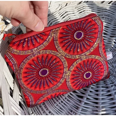 Vöröslő Afrika-egyedi, csillogós kis méretű neszeszer