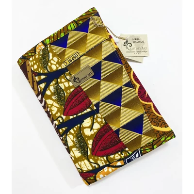 Afrikai színkavalkád-barna/arany mintás maradékmentes határidő napló borító A5 méretre