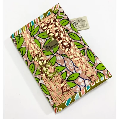 Afrikai színkavalkád-barack mintás maradékmentes határidő napló borító A5 méretre