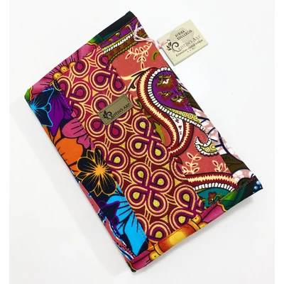 Afrikai színkavalkád- pink mintás maradékmentes határidő napló borító A5 méretre